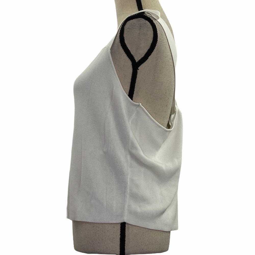 LEITH Grommet Detail White Halter Sweater Tank 1X - Picture 5 of 12